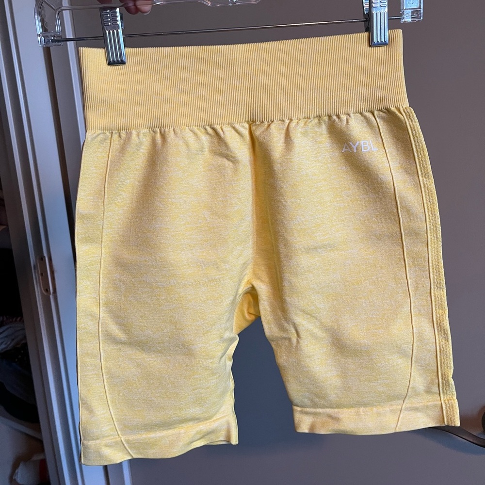 AYBL Yellow Biker Shorts